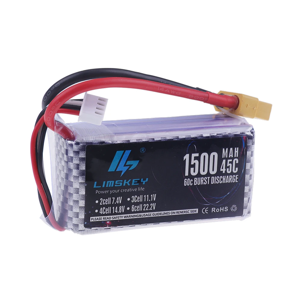 Lipo Battery 2S 3S 4S 6S 1500m - огляд і ціна 4S Lipo Battery 14.8V 6000Mah