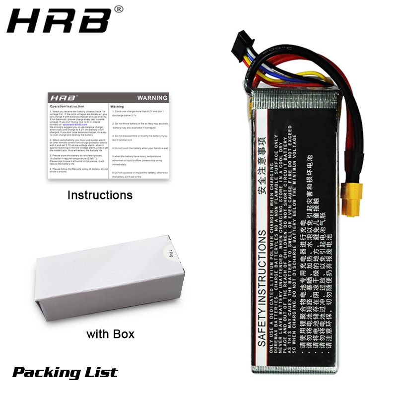 HRB Lithium Battery 4S 14.8V 5 - огляд і ціна 4S Lipo Battery 14.8V 6000Mah