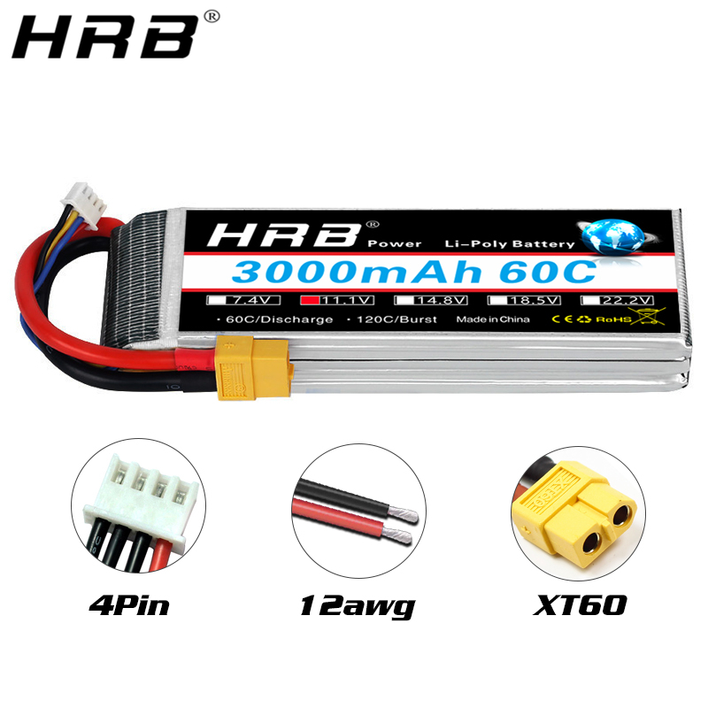 HRB lipo Battery 2S 3S 4S 6S 5 - огляд і ціна 4S Lipo Battery 14.8V 6000Mah