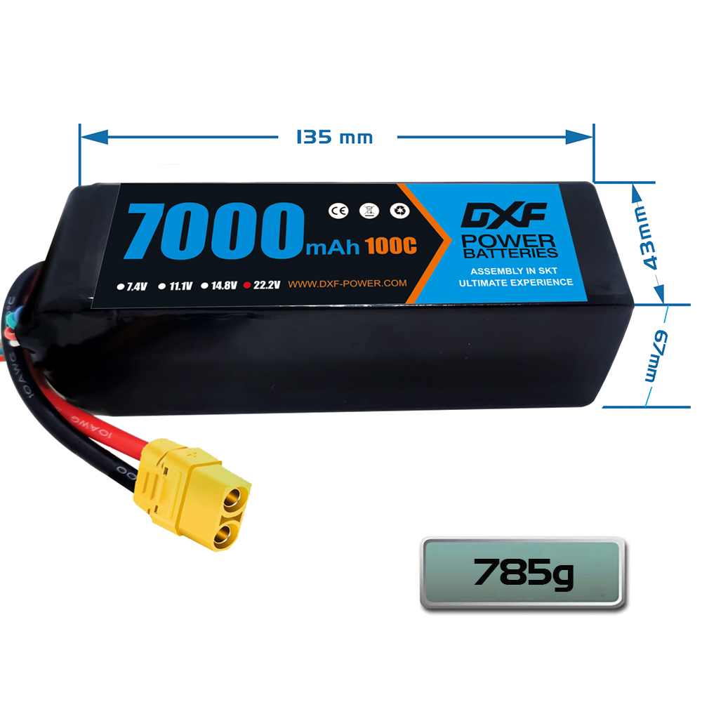 DXF 6S Lipo 22.2V 7000mAh 1000 - огляд і ціна 6S Lipo Battery 22.2V 5000Mah